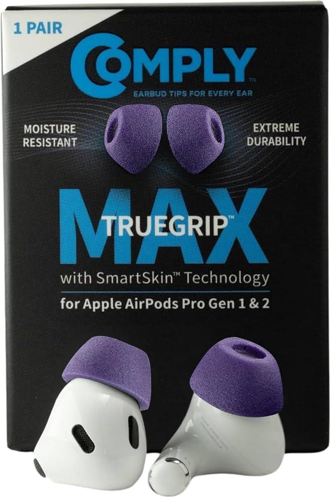 Aksesorë për Kufje Comply MAX për Apple AirPods Pro Gjenerata 1 dhe 2, Madhësi të Përziera - Vjollcë