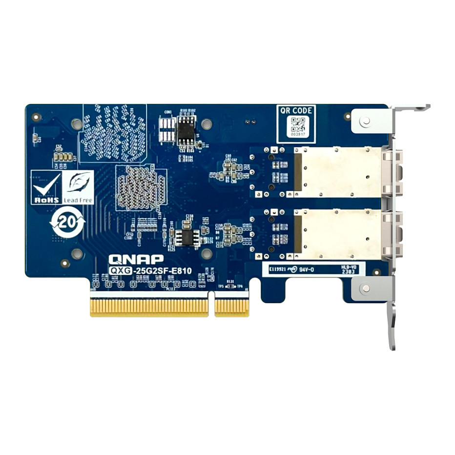 Karta të Rrjetit QNAP QXG-25G2SF-E810, PCI Express 4.0 x8, 2x 25 Gigabit SFP28, 10/25Gbps, Intel E810-XXVAM2, Low Profile + Full Height - Blu - 4