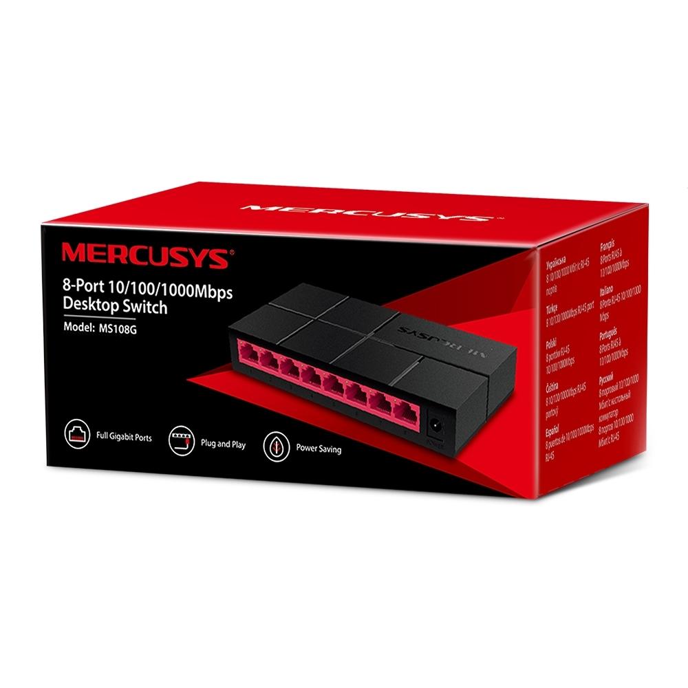 Switch Mercusys MS108G / 8-Port Gigabit / Unmanaged / Desktop - Zezë - 4