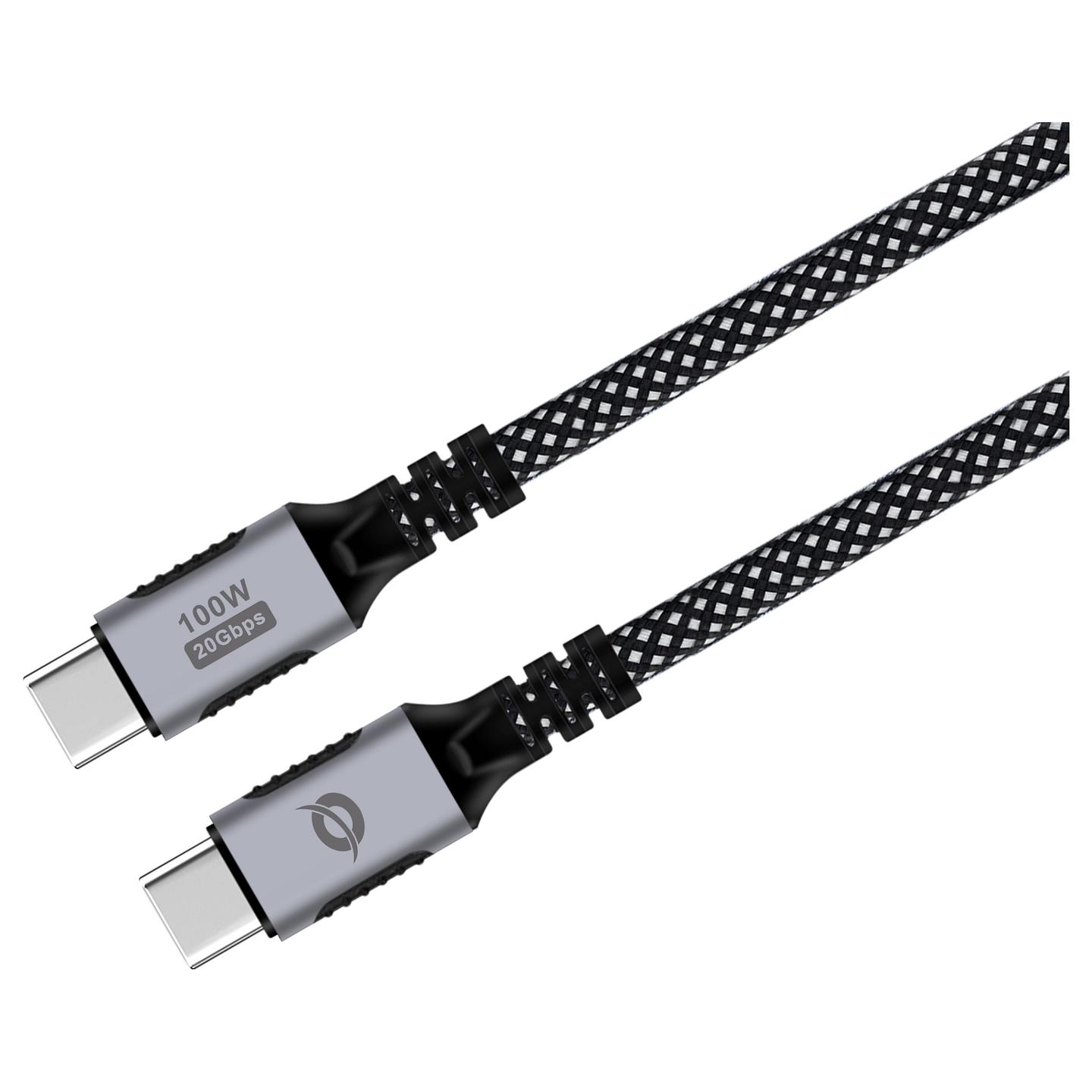 Kabllo USB Conceptronic ETTA07B12 / USB-C në USB-C / USB 3.2 Gen 2x2 / 20 Gbit/s / PD 3.0 100W / 4K/60Hz / E-Mark / 1.2m - Zezë - 2