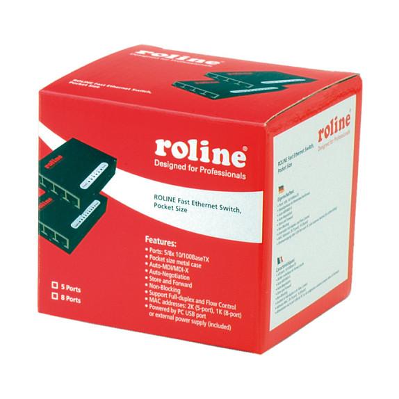 Switch ROLINE 21.14.3133, 5x Fast Ethernet RJ45, 10/100Mbps - Zezë - 4