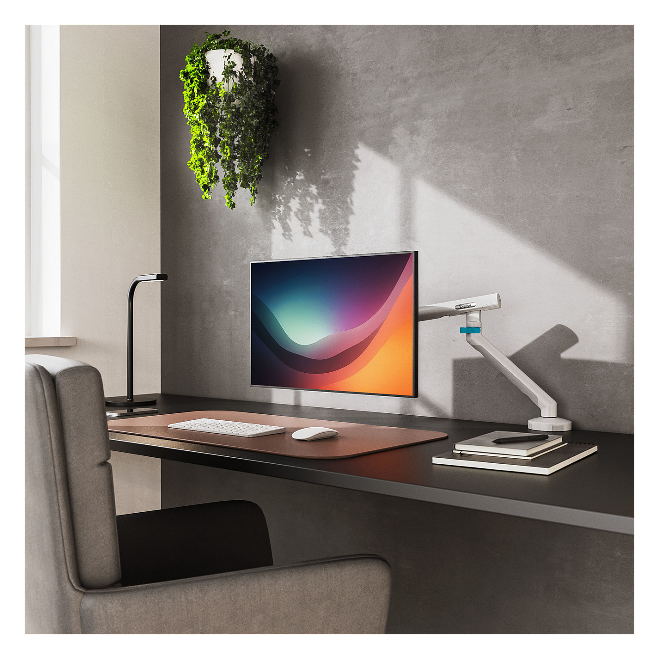 Mbajtëse për Monitor DIGITUS Single Design / 15″–35″ / deri në 10 kg / Sustë Mekanike / VESA 75×75, 100×100 - Bardhë - 6