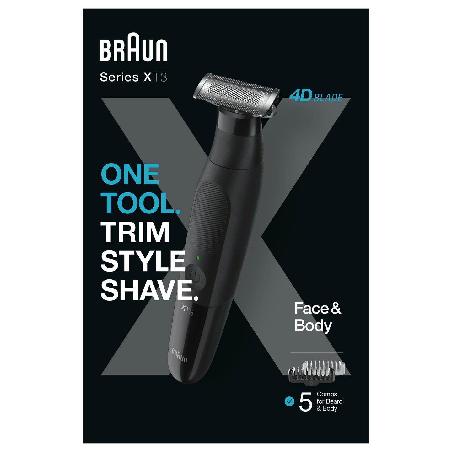 Makinë e Rrojës Braun Series X XT3200 / 3 në 1 / Për Fytyrë & Trup / 45 Minuta – Zezë - 2