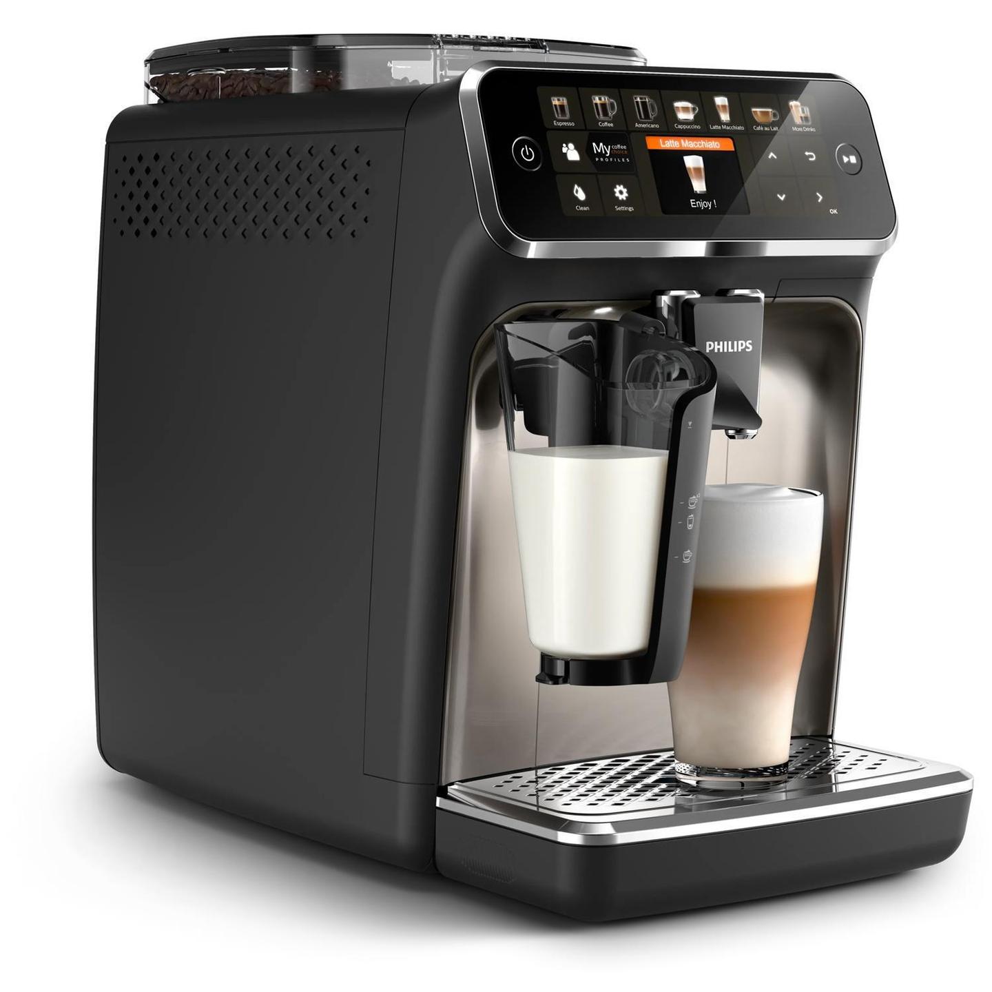 Aparat për kafe Philips Series 5400 / EP5447/90 / 12 Lloje Kafeje / LatteGo / 1.8L – Zezë/Argjend - 3