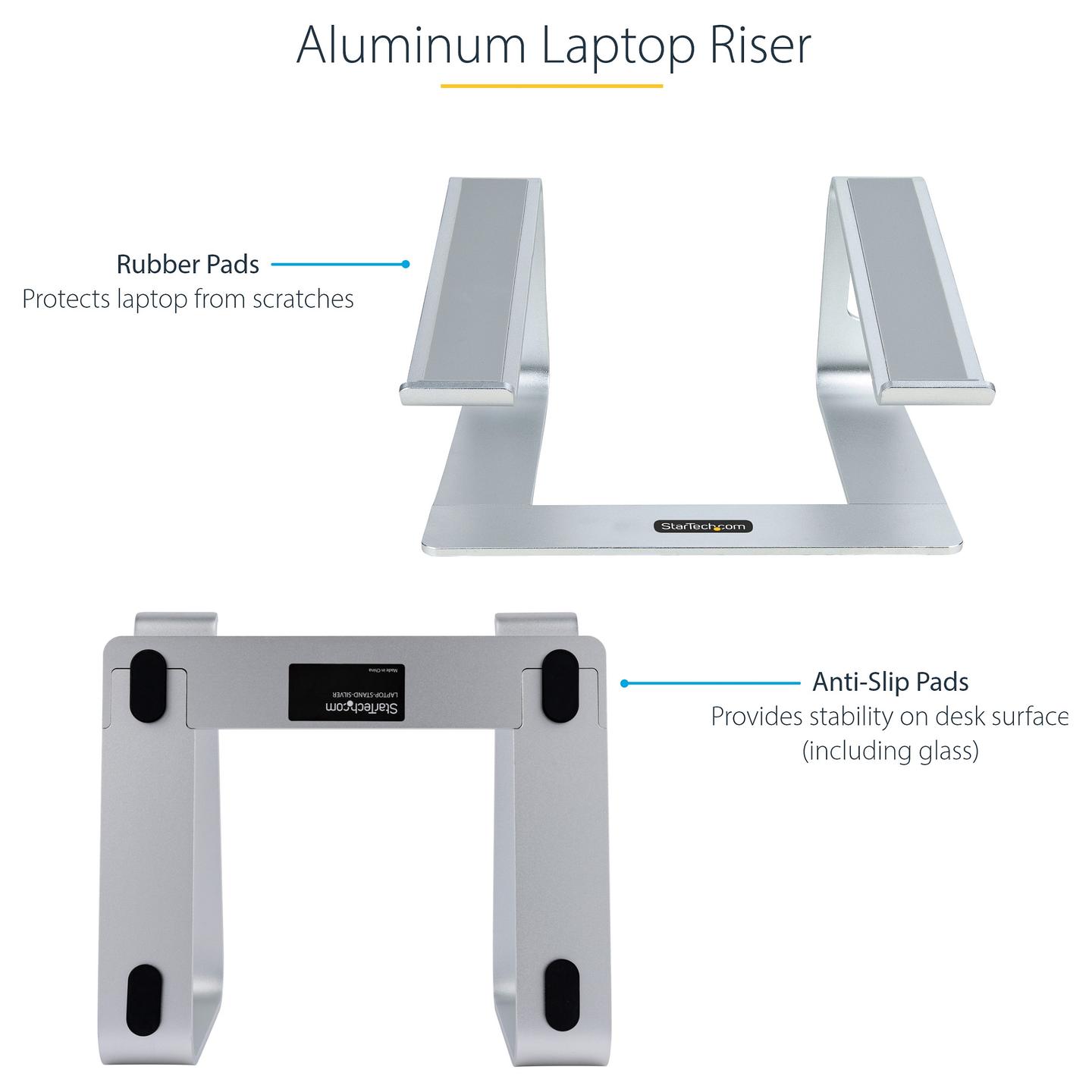 Mbajtës për Laptop StarTech.com LAPTOP-STAND-SILVER, 13–17", 5kg, Alumini, 16° - Argjend - 14