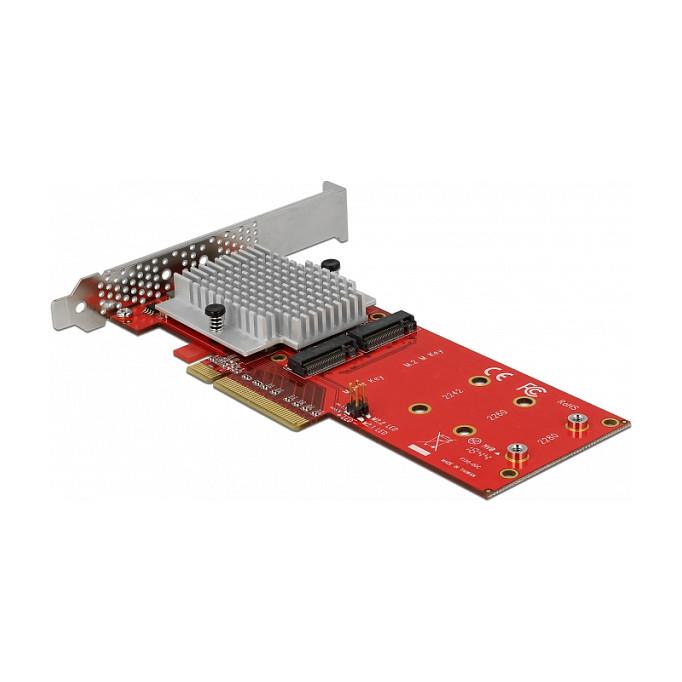 Kartë Zgjerimi PCI Express Delock 90305 / PCIe 3.0 x8 / 2x M.2 Key M / NVMe / Low Profile - 3