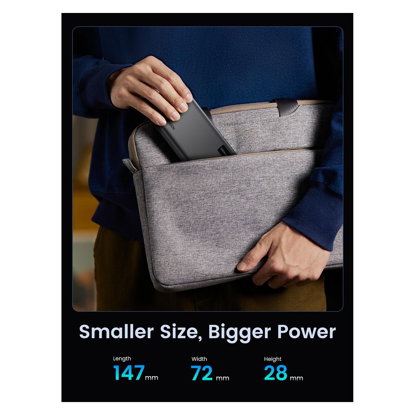 Powerbank UGREEN PB312 25683, 20000mAh, 22.5W, USB-C, 2x USB-A, Display - Zezë - 8