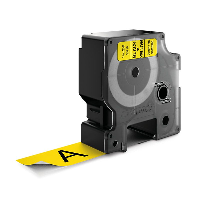 Shirit për Printer 3D Dymo Colour Ribbon 53718 / S0720980 - Zezë mbi Verdhë - 2