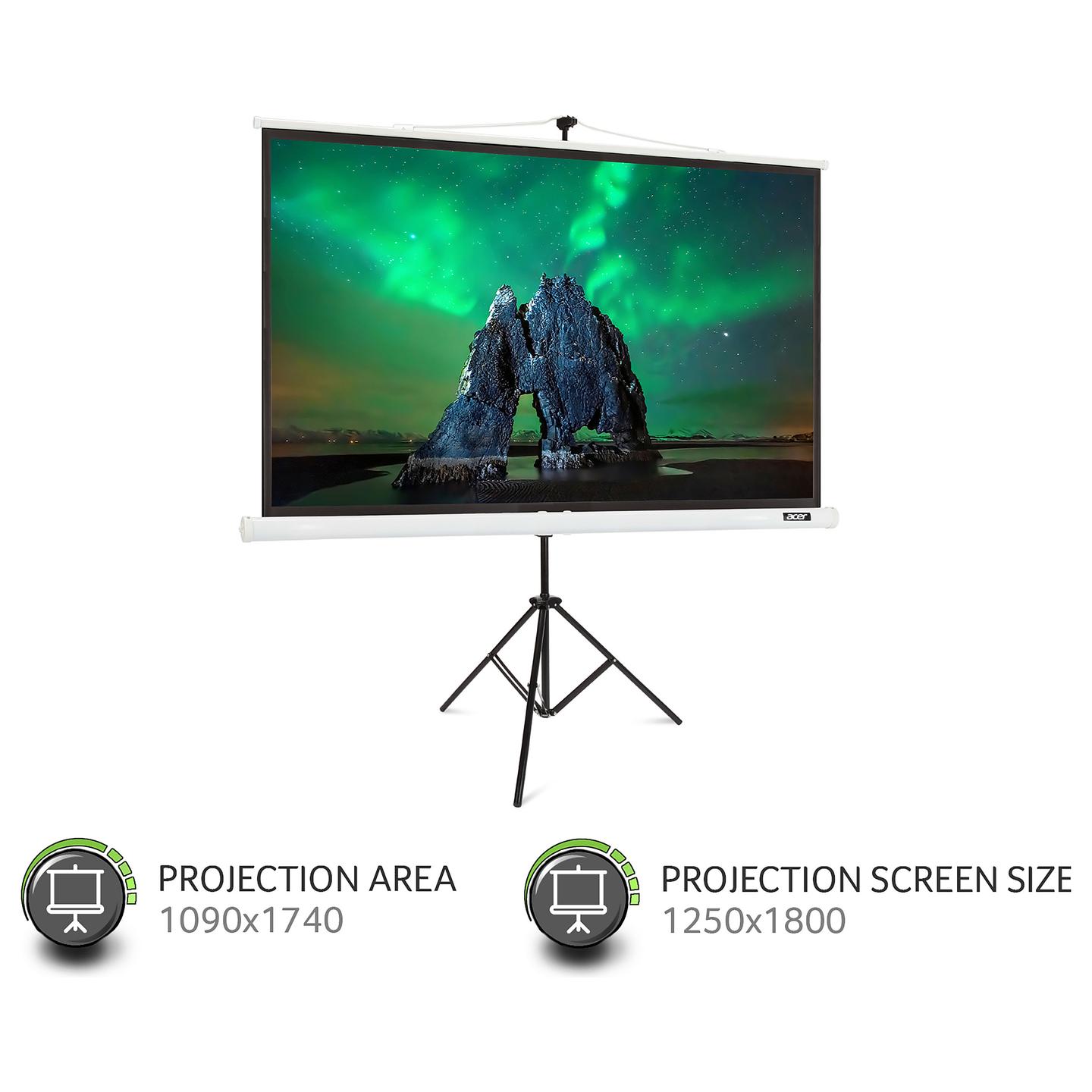 Ekran Projektesh Acer T82-W01MW / 82.5" / 16:10 / Tripod – Bardhë - 2