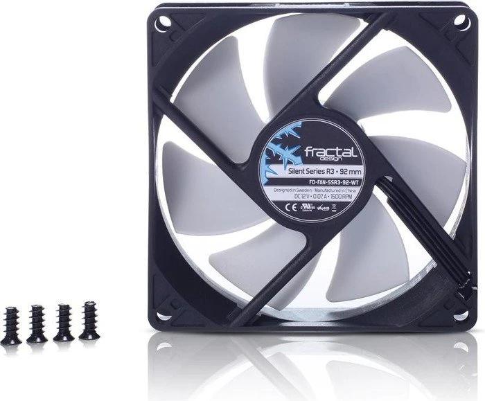 Ftohës për Kasë Fractal Design Silent Series R3, 80mm, 1600 RPM, 20.2 CFM, 3-Pin - Zezë/Bardhë - 3