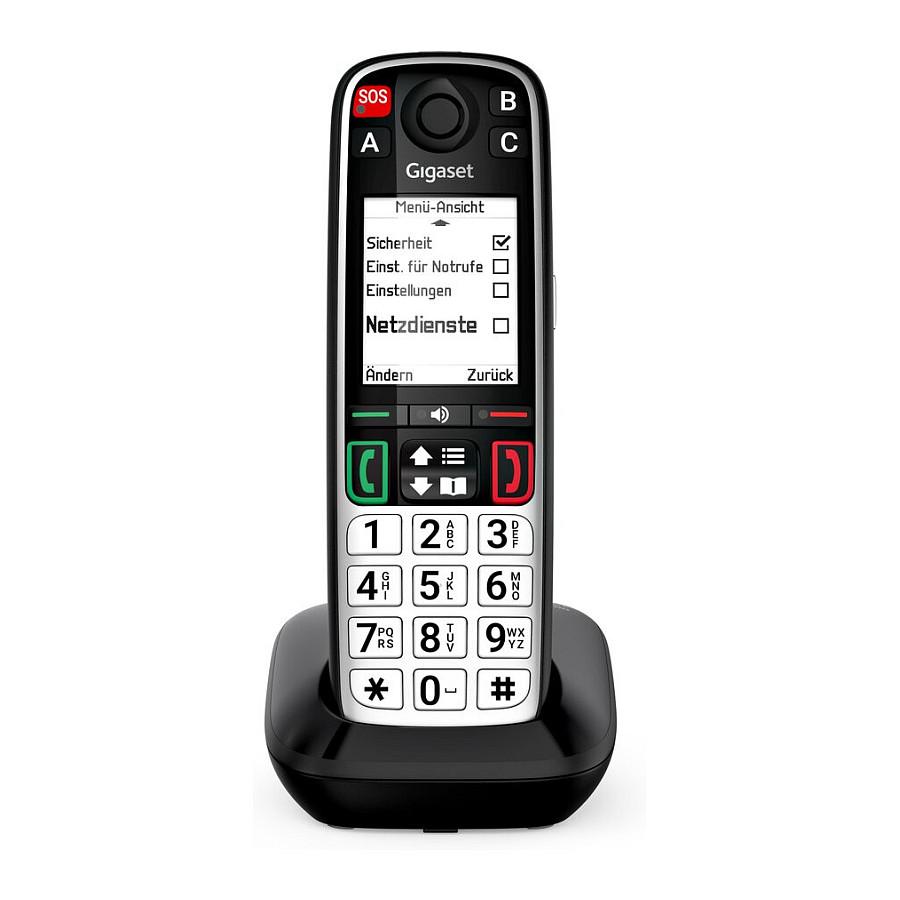 Telefon VoIP Gigaset EASY 500, DECT, 2.2" TFT me ngjyra, SOS, Telefonbook 200 kontakte - Zezë - 7