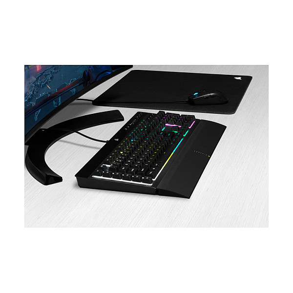 Tastierë Gaming Corsair K55 RGB PRO / Full-Size / Membrane / AZERTY Francez / RGB / 6 Macro Keys / Anti-Ghosting / USB - Zezë - 4