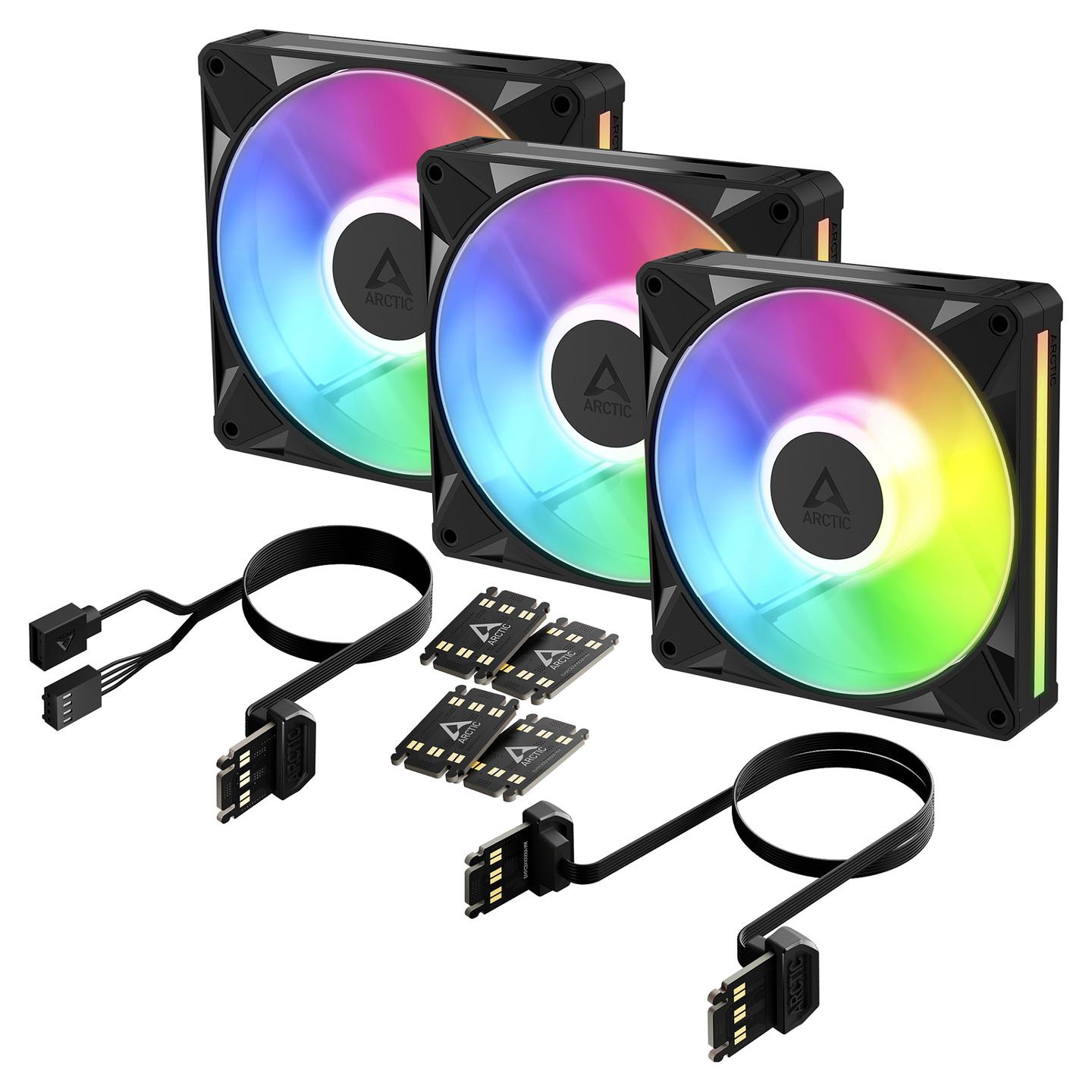 Ftohës për Kasë ARCTIC BioniX P14 A-RGB, 3x140mm, PWM, 2500 RPM, 110 CFM, A-RGB - Zezë - 9