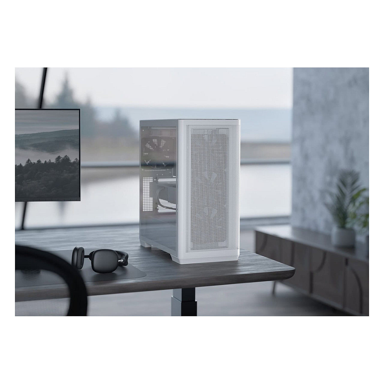 Kasë PC APNX C1-R / Midi Tower / ATX / 3x 120mm + 1x 120mm ARGB Fan / Tempered Glass - Bardhë - 6