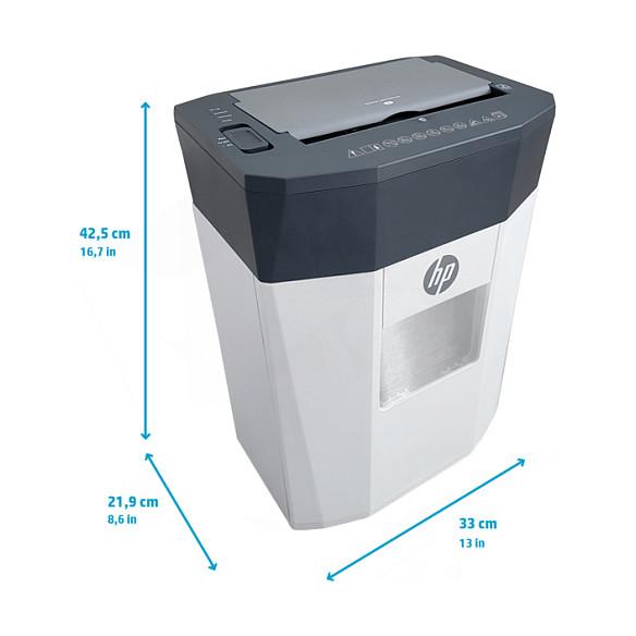 Shredder HP OneShred Auto 80CC, Automatik, 80 Fletë, 4,3 x 12 mm, P-4, 15 L - Bardhë, Gri - 10