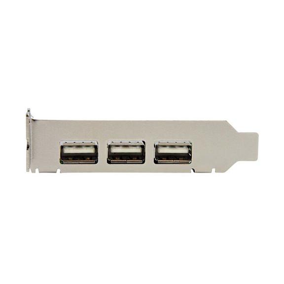 Kartë Zgjerimi StarTech.com PEXUSB4DP, PCI Express x1, 4x USB-A 2.0, 480Mbps, 3x të Jashtme + 1x të Brendshme, Low Profile + Full Height - 3