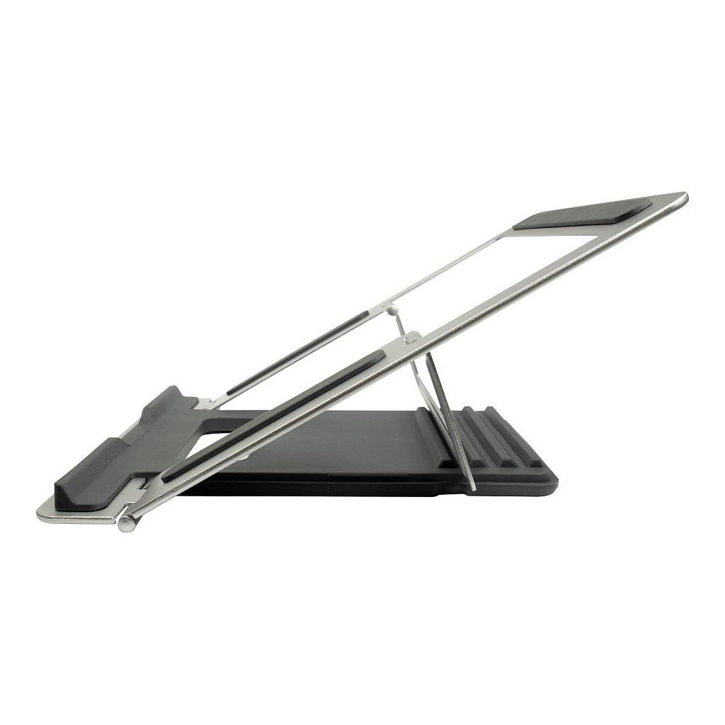 Mbajtës për Laptop Inter-Tech NBS-100, i Rregullueshëm në Lartësi, 4 Nivele, 90–113mm, 23–30°, 10kg, Metal - Argjend, Zezë - 2