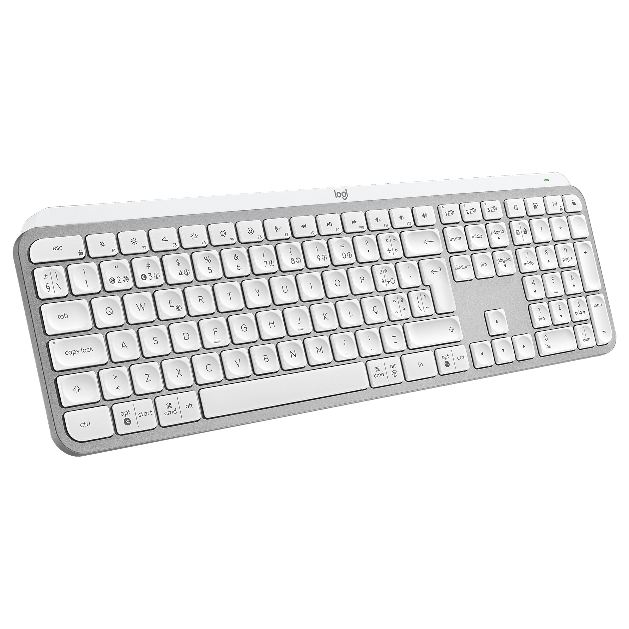 Tastierë Pa kabllo Logitech MX Keys S / 100% / Scissor / RF Wireless + Bluetooth / Portuguese Layout / Backlit - Bardhë - 2