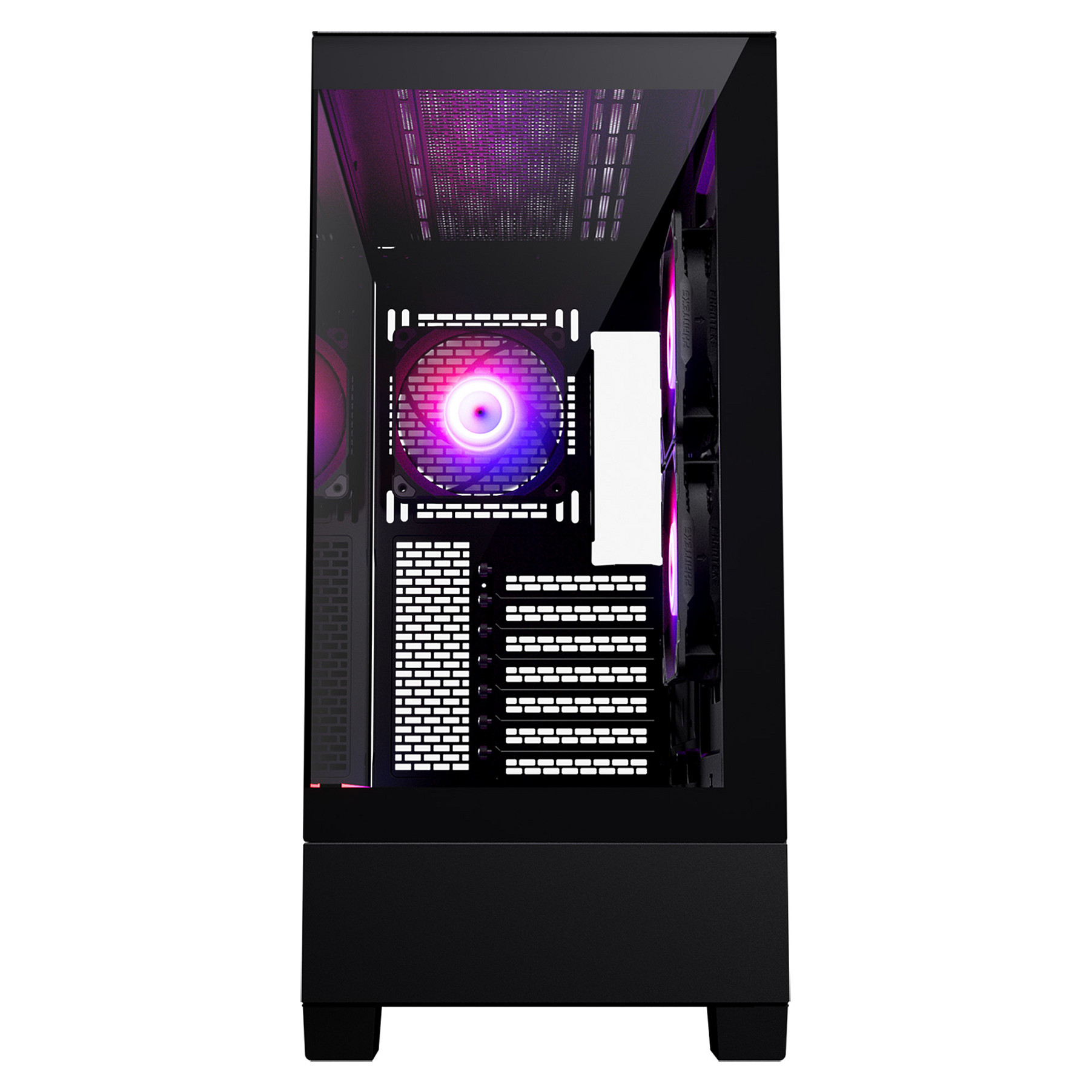 Kasë Phanteks XT View / Midi Tower / E-ATX / 3x 120mm D-RGB Fan / Tempered Glass x2 - Zezë - 3
