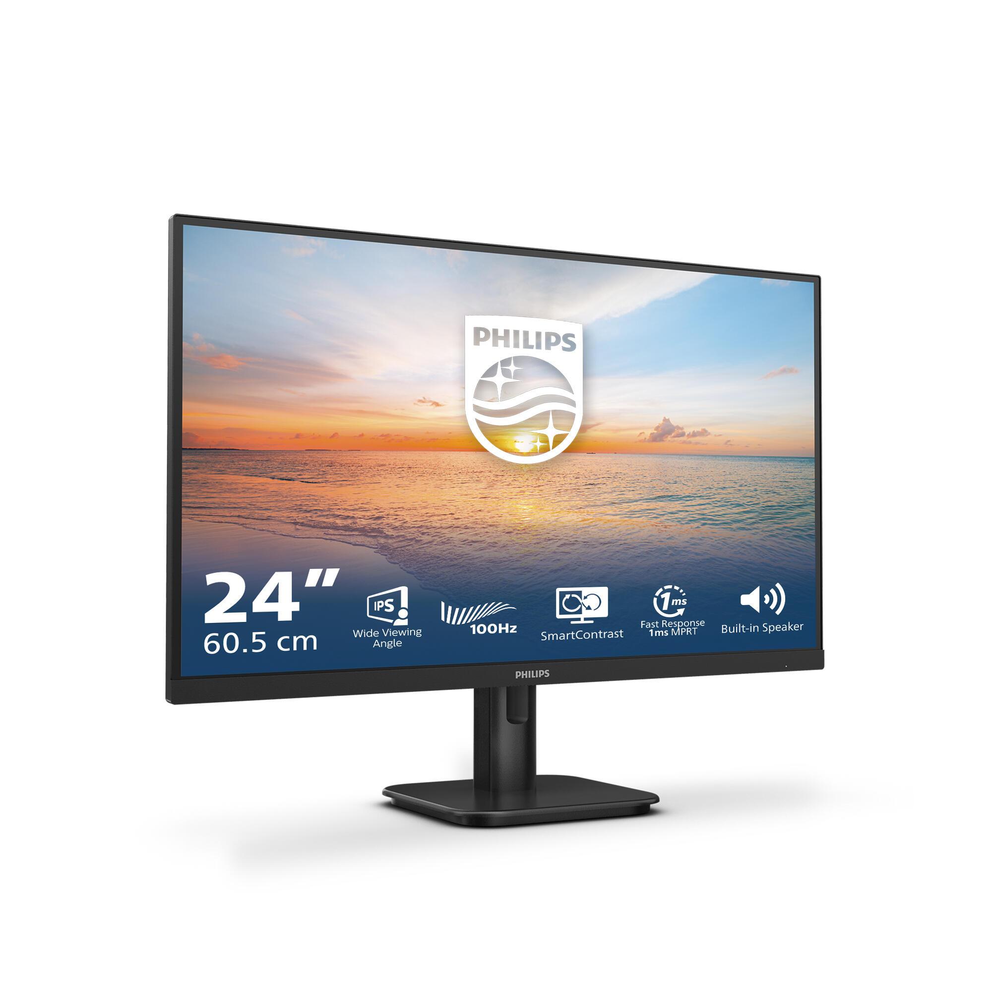 Monitor Philips 1000 Series 24E1N1200A / 23.8" / Full HD IPS / 100Hz / 1ms / HDMI+VGA - Zezë - 2