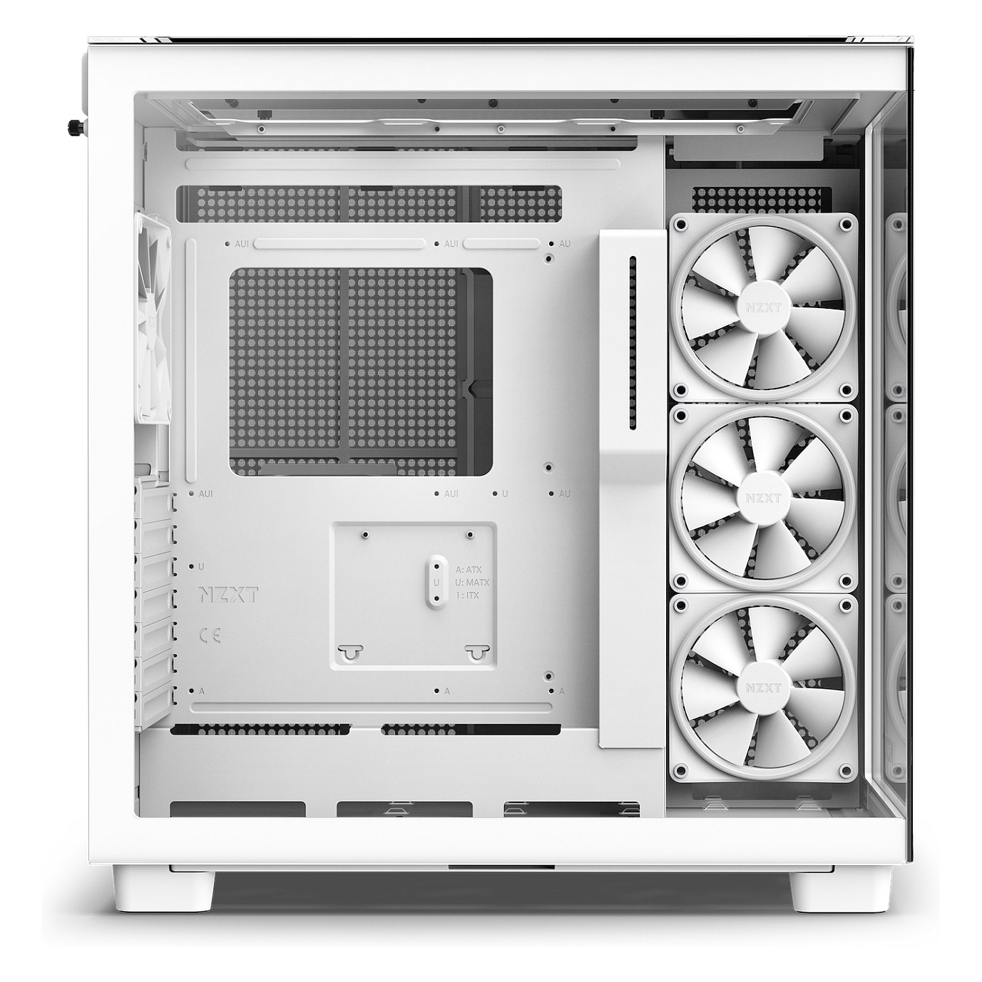 Kasë PC NZXT H9 Elite / Midi Tower / ATX / 3x 120mm RGB + 1x 120mm Fan / Tempered Glass - Bardhë - 4