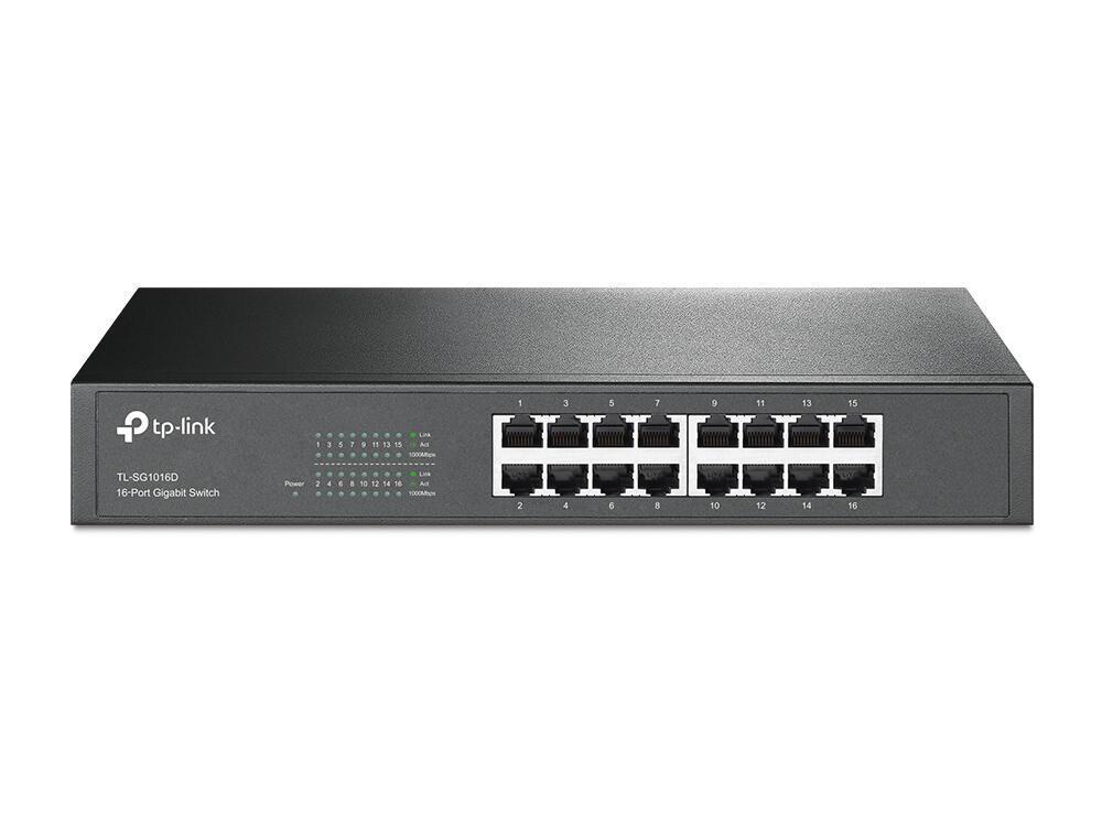 TP-Link TL-SG1016D 16-Port Gigabit Ethernet Switch – Unmanaged, 10/100/1000Mbps, Desktop/Rackmount - 2