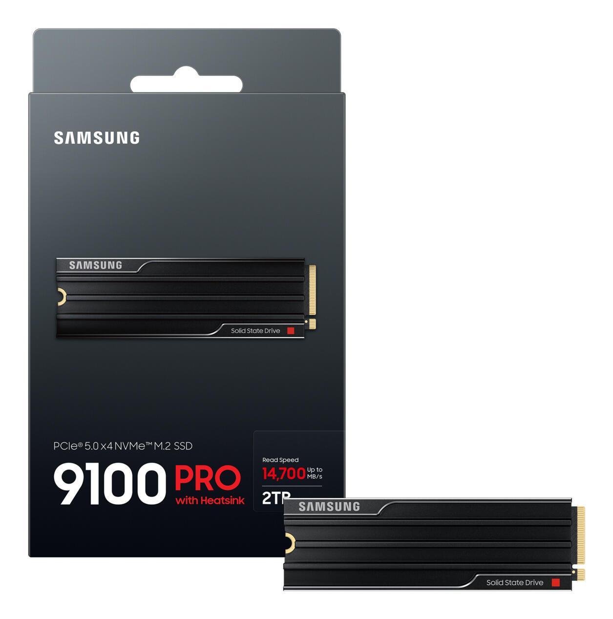SSD e Brendshme Samsung 9100 PRO Heatsink / 2TB / M.2 2280 PCIe 5.0 x4 / 14700MB/s Read / 13400MB/s Write - 3