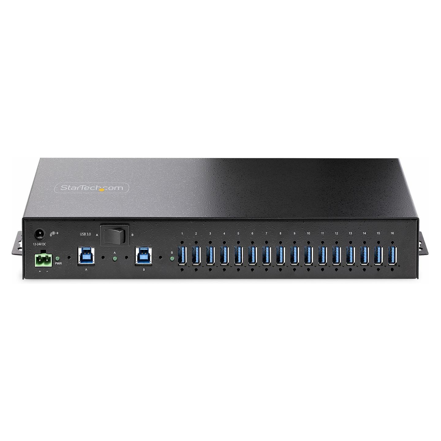 Hub USB StarTech.com S5G16AINDS-USB-A-HUB, 16 Porta, USB 3.2, 5Gbps, 2x Host, Metal - Zezë - 3