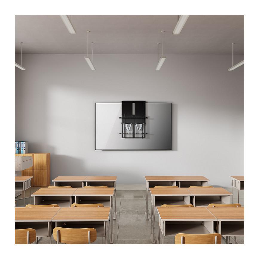Mbajtëse Muri për TV Equip 650345 / 55"-86" / 65kg / Up-Down / Rregullim Lartësie - Zezë - 12
