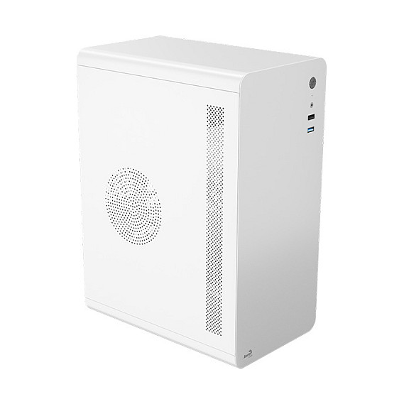 Kasë PC Aerocool CS110 / Mini Tower / Micro ATX / 1x 80mm Fan Support / SPCC / Steel Front - Bardhë