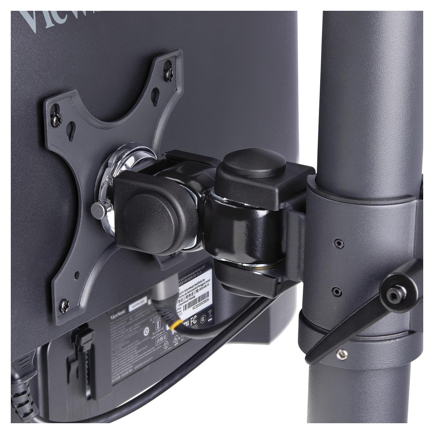 Mbajtëse për Monitor StarTech.com H2MPV-MONITOR-MOUNT , 2 Monitorë , 17–49" , deri 13kg për monitor , VESA 75x75 & 100x100 - Zezë - 6