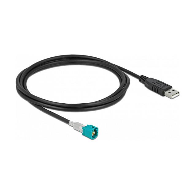 Kabllo USB DeLOCK 90491, HSD Z në USB 2.0 Type-A, 2 m - Zezë - 2