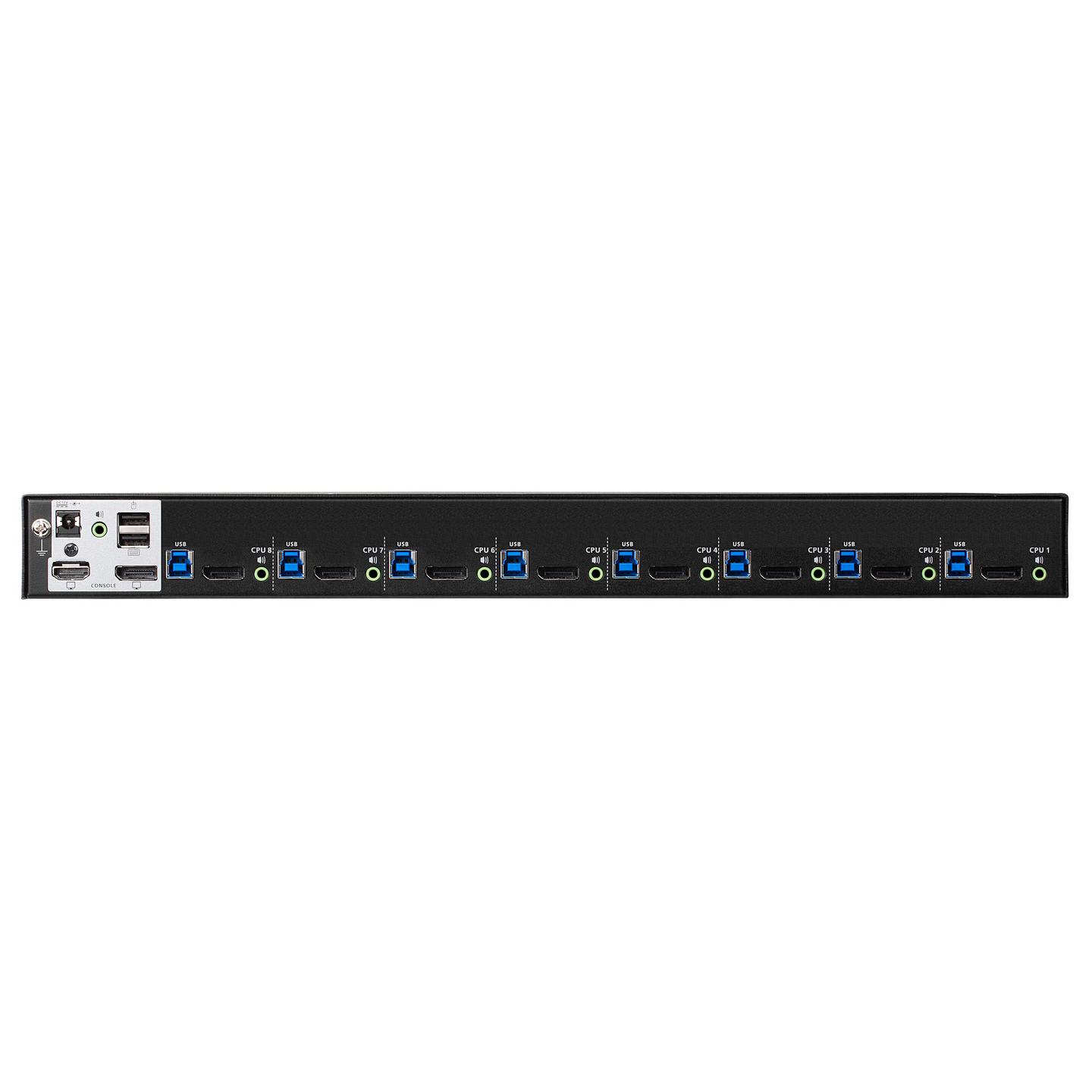 KVM Switch ATEN CS19208-AT-G, 8 porta, DisplayPort, HDMI, USB 3.0, 4K 60Hz, Rack 1U - Zezë - 2