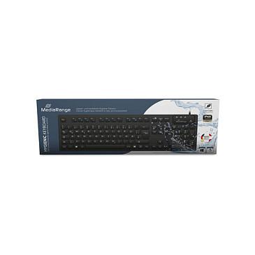 Tastierë me kabllo MediaRange Hygiene / MROS132 / USB / QWERTZ / Mbrojtje IP68 (E lajshme) / Kabllo 1.5m – Zezë - 2