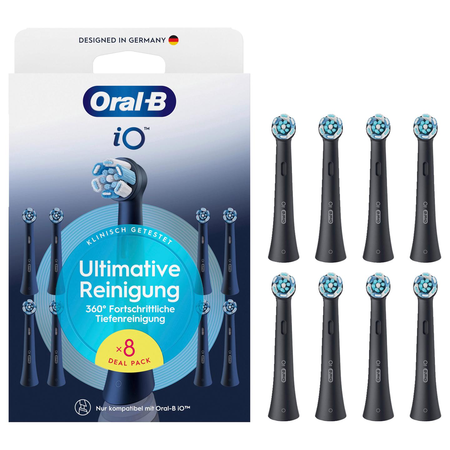 Koka zëvendësuese Oral-B iO Ultimate Clean, 8 copë - Zezë - 4