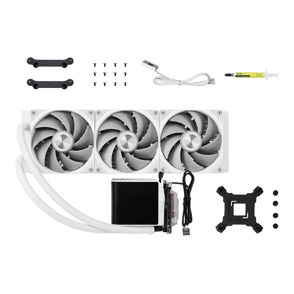 Ftohës për Procesor TRYX PANORAMA 360 / AIO / 360mm / 3×120mm Fan / 3D AMOLED / 320W TDP / AM4/AM5 / LGA1700/1851 – Bardhë - 5