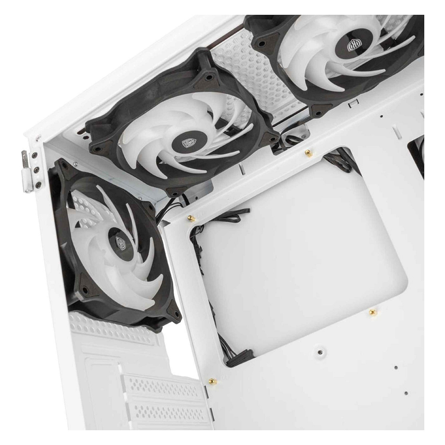Kasë PC Kolink Observatory HF Glass ARGB / Midi Tower / ATX / 6x 120/140mm ARGB Fan / Tempered Glass - Bardhë - 8