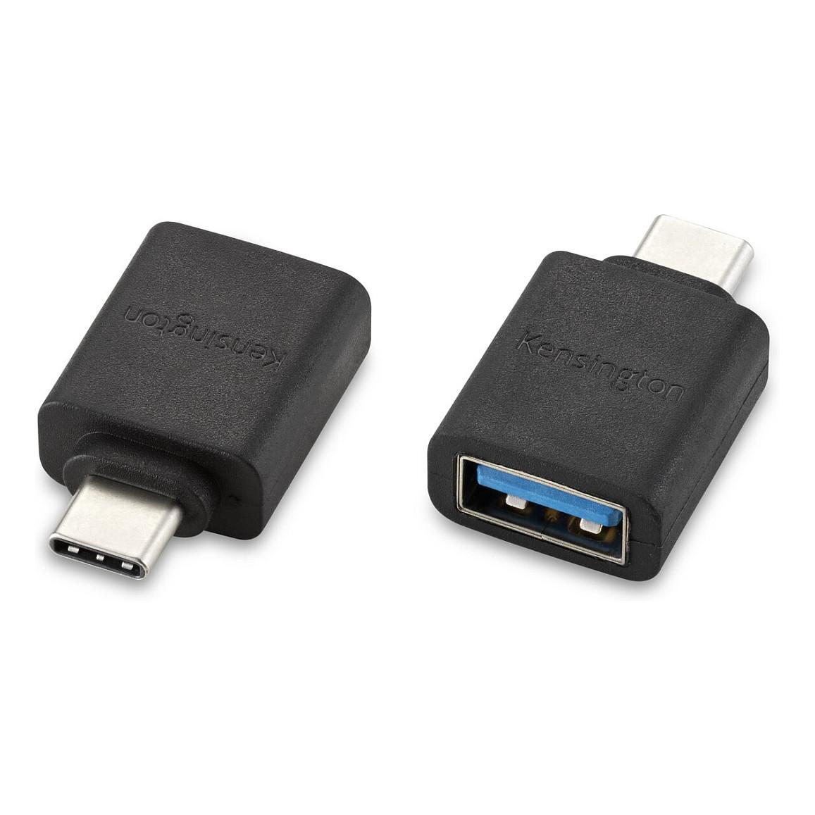 Adapter USB Kensington K33477WW / CA1010 / USB-C Mashkull në USB-A Femër / 5 Gbit/s / 5V 3A - Zezë - 7