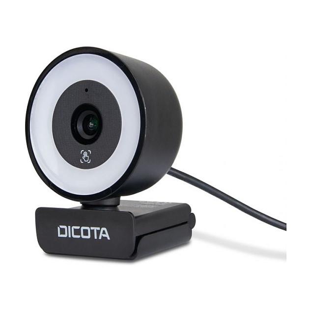 Webcam DICOTA D32066, 5MP, 30 fps, USB-A, Autofokus, Mikrofon i Dyfishtë, Ringlight 3 Nivele - Zezë - 4