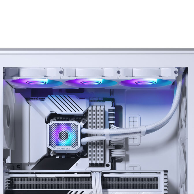 Ftohës për Procesor Phanteks Glacier One 360 M25 G2 / 360mm / 3x120mm / 350-2000 RPM / D-RGB / 72.72 CFM / 20 dBA - Bardhë - 4