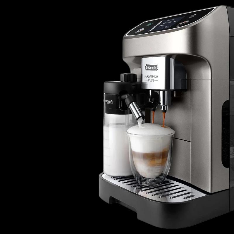 Aparat për kafe De’Longhi Magnifica Plus ECAM320.70.TB, 15 bar, 1450W, Ekran 3.5", 18 pije, LatteCrema Hot - Zezë, Gri - 3