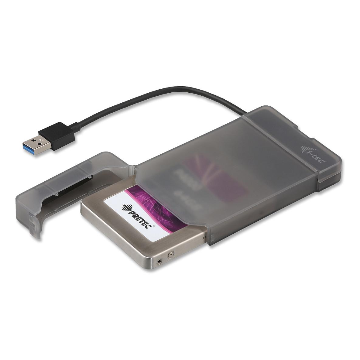 Këllëf i Jashtëm për HDD/SSD i-tec MySafe USB-A Easy 2.5, SATA, USB 3.2 Gen 1, deri në 5 Gbps, 9,5 mm – Zezë