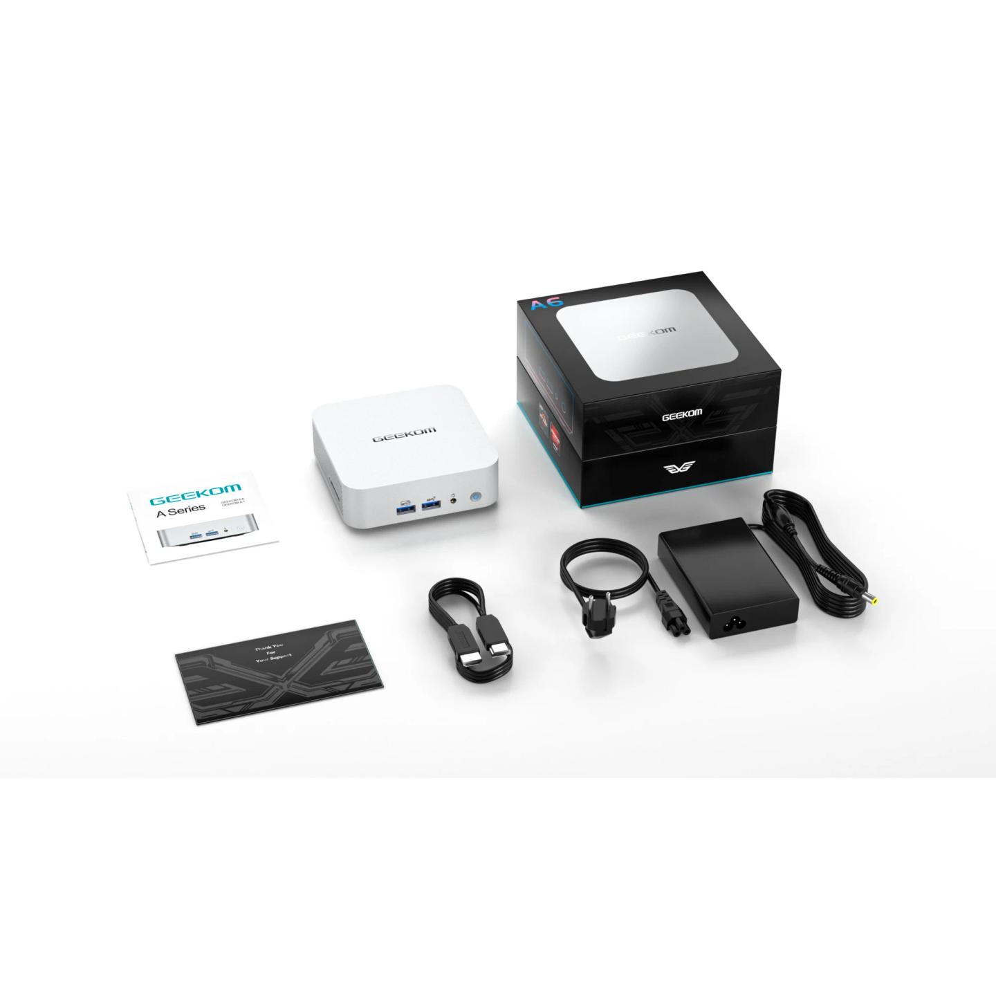 Mini Kompjuter GEEKOM A6 / Ryzen 7 6800 / 16GB DDR5 / 1TB / Radeon 680M - Argjend/Zezë - 6
