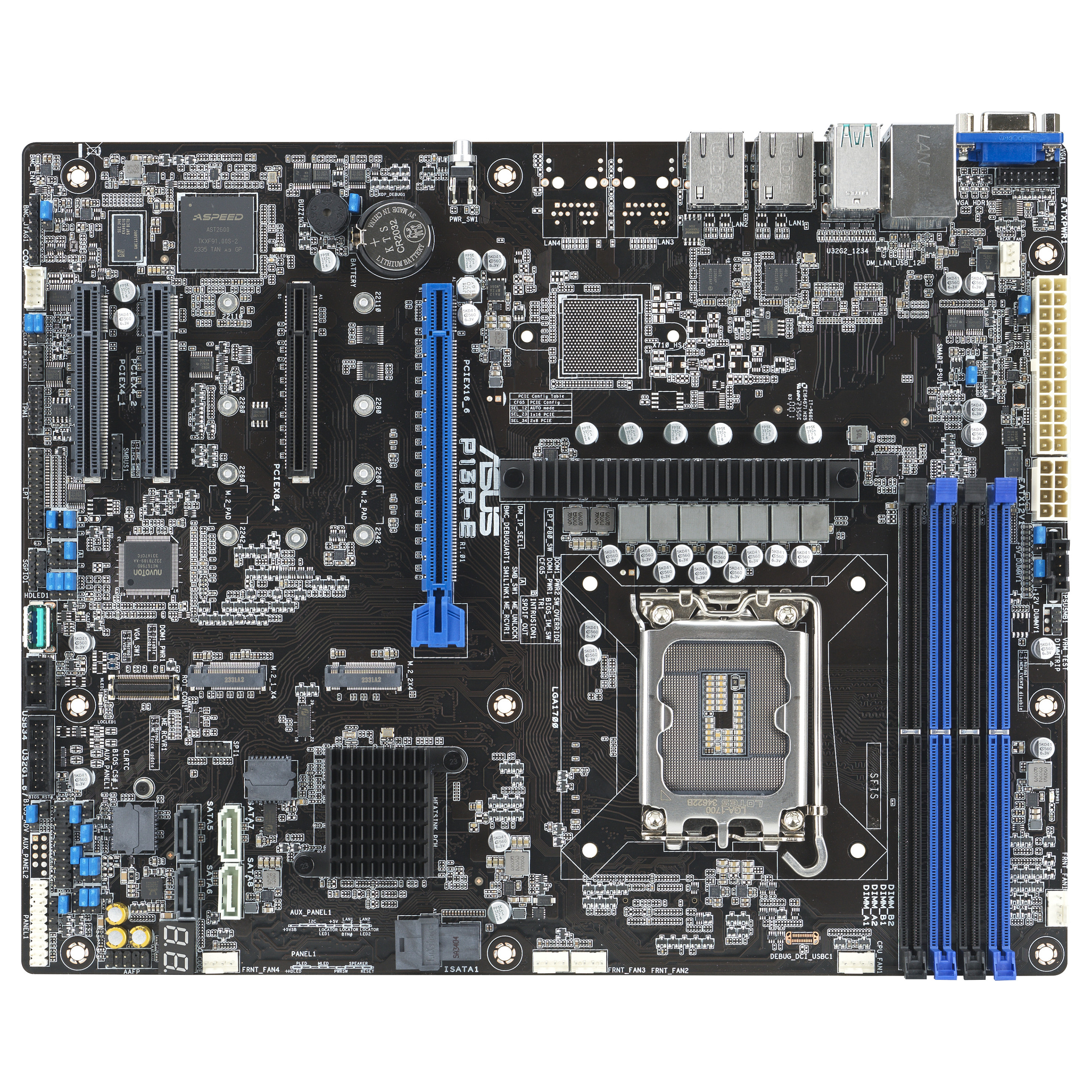 Pllakë Amë ASUS P13R-E / Intel LGA1700 / DDR5 / ATX / 1GbE LAN - 3