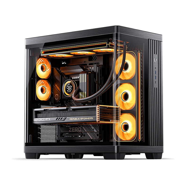 Kasë PC Jonsbo TK-4 / Midi Tower / ATX / Tempered Glass - Zezë - 26