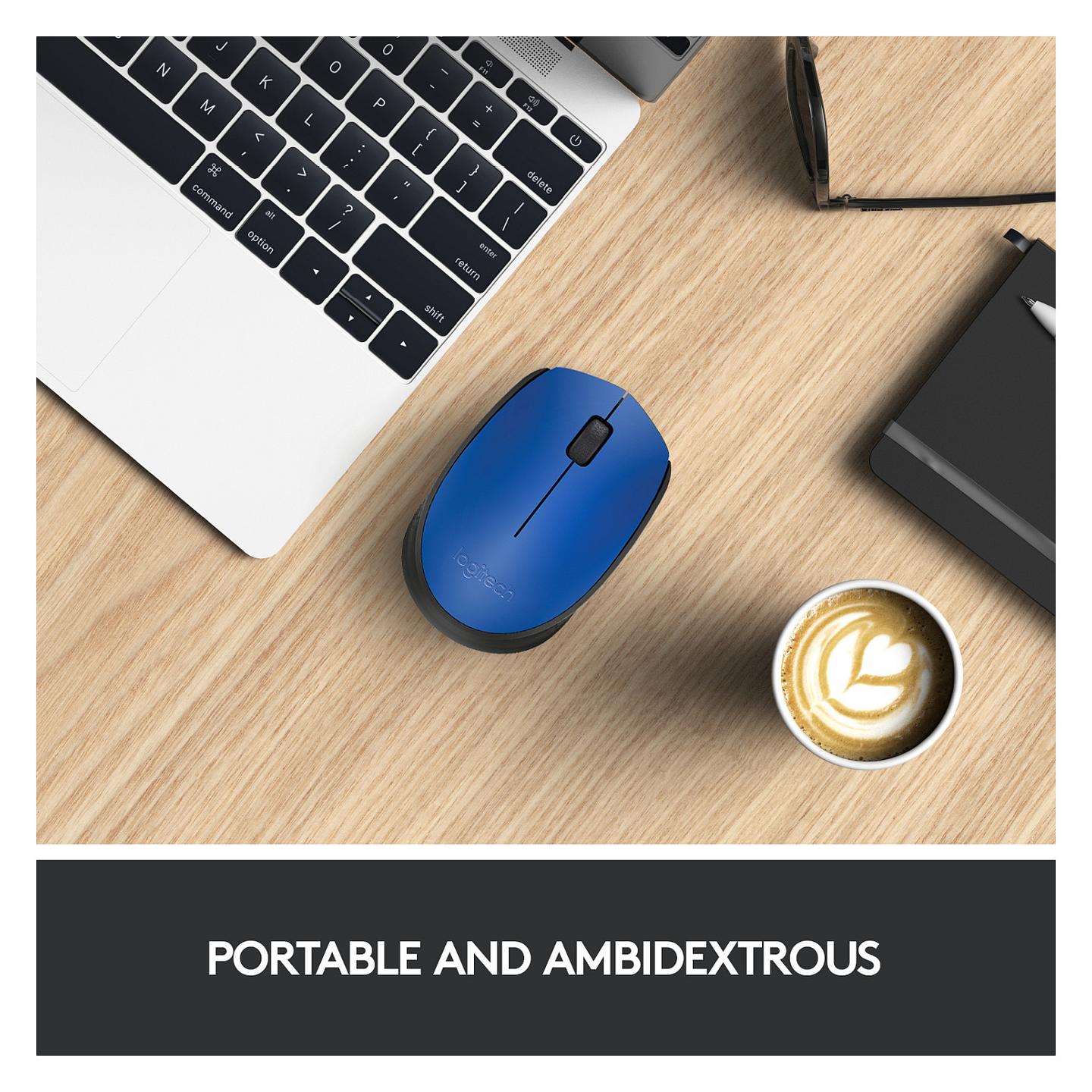 Maus pa kabllo Logitech M171 / Wireless 2.4GHz / Optik / 1000 DPI / 3 Butona / Nano USB Receiver - Blu/Zezë - 7