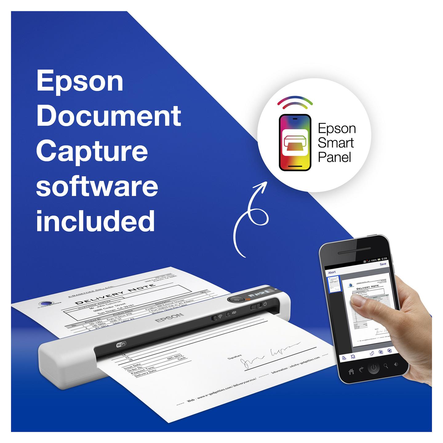Skaner Dore Epson WorkForce DS-70 / A4 / CIS / 600 × 600 DPI / 5.5 sek./faqe / USB 2.0 / 270 g - Bardhë/Zezë - 9