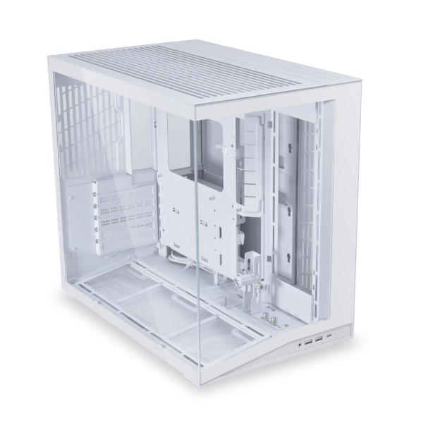 Kasë PC Lian Li O11 Dynamic Mini V2 Flow / Dual Chamber / ATX / 5x 120mm Reverse Blade PWM Fan / Tempered Glass – Bardhë - 2