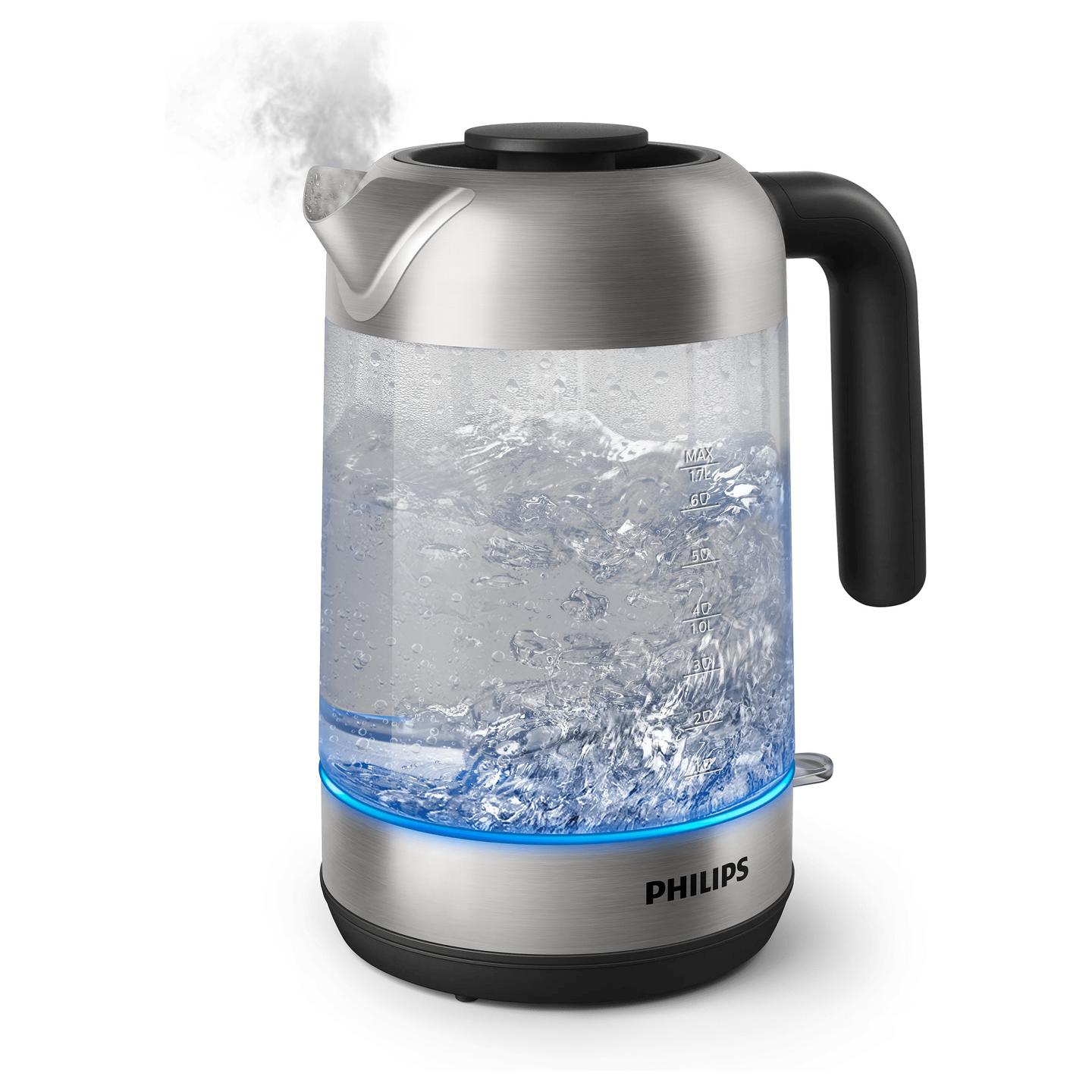 Çajnik Elektrik Philips Series 5000 HD9339/80, 1.7L, 1850–2200W, Xham, 360° – Zezë, Argjend - 3