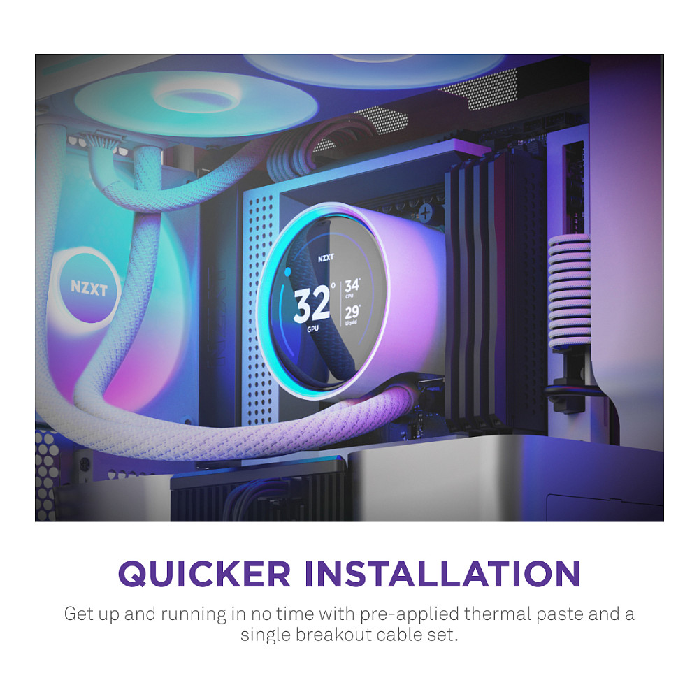 Ftohës për Procesor NZXT Kraken Elite 420 RGB / 420mm / AIO / RGB / LCD - Bardhë - 4